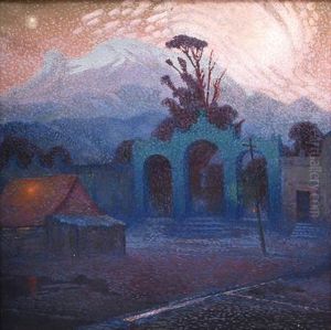 Atrio Con Volcan