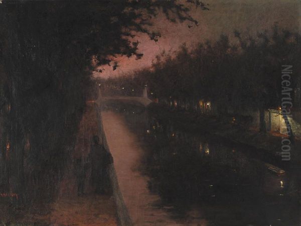 Tombee De La Nuit Lelong Du Canal - view 1