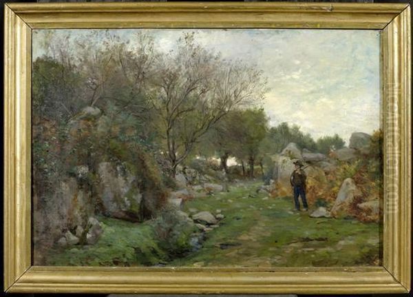 A French Landscape With Young Shepherd - view 1