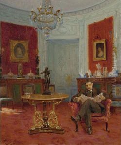 Self-portrait In An Interior by Alfred Guillou