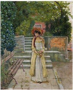 Dama En Unjardin by Anselmo de Guinea