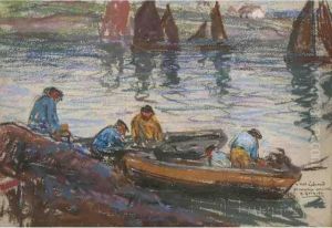 Retour De Peche by Henri Guinier