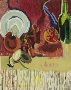 Still Life With Green Bottle by May Guinness