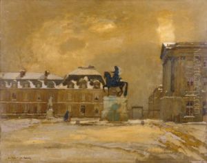 La Courd'honneur A Versailles by Lucien Victor Guirand De Scevola