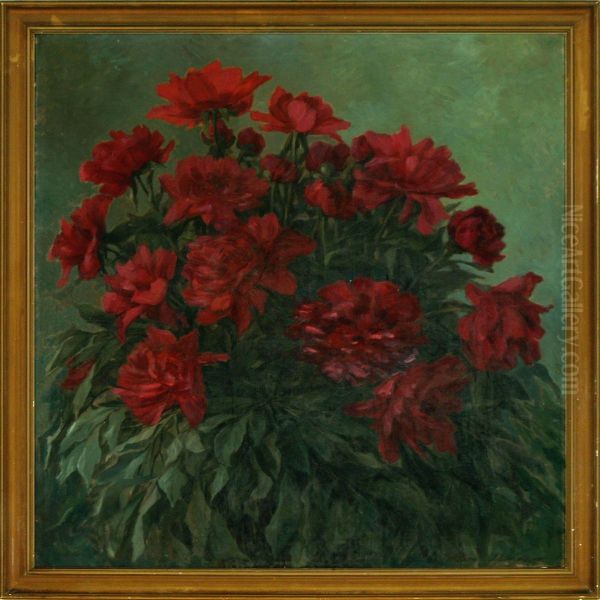 Red Peonies - view 1
