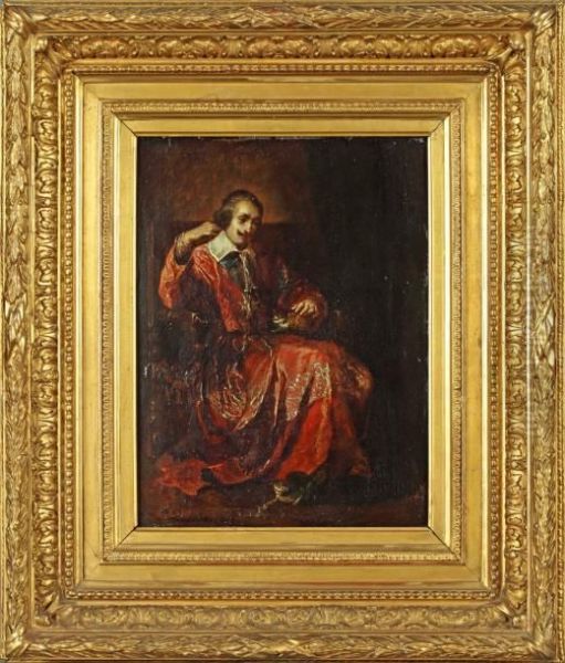 Le Cardinal De Richelieu Caressant Un Petit Chat - view 1