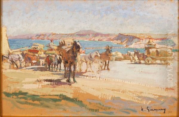 Le Dechargement Au Port - view 1