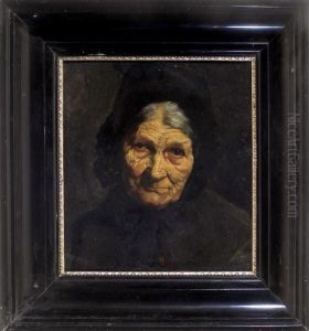 Portrait Einer Alten Dame En Face Portrait Einer Alten Dame En Face