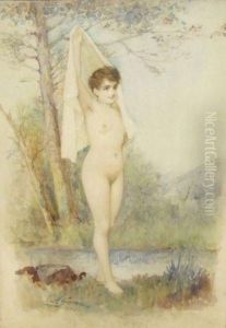 Inscribed A Bath In The Brook by Archibald, Archie Gunn