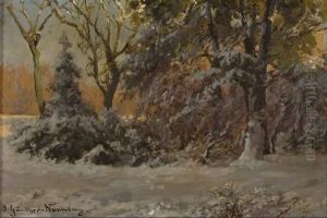 Charlottenbuger Schlosspark Im Winter by Otto Gunther-Naumburg