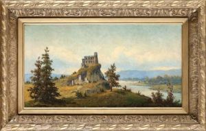 Zwaliska Zamku W Bobolicach Od Poludnia by Jozef Guranowski