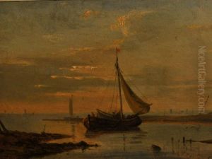 Blick Aufs Meer Mit Fischkuttern by Cornelius Gurlitt
