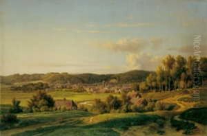 Holsteinische Landschaft Mit Einem Stadtchen