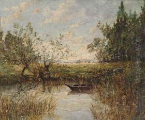 Barque Sur Une Riviere by Pierre Gusman