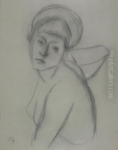 Halbakt Einer Frau by Otto Gussmann