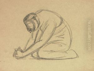 Gussmann , Bittende by Otto Gussmann