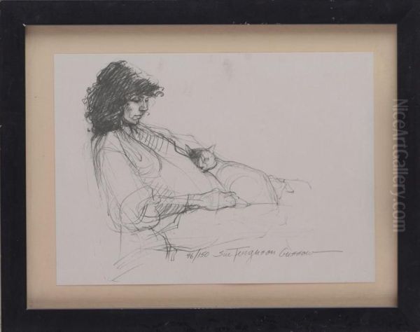 Woman With Cat - view 1