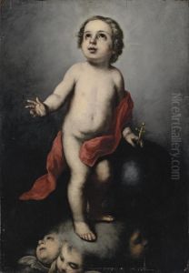 The Infant Christ Holding An Orb by Juan Simon Gutierrez