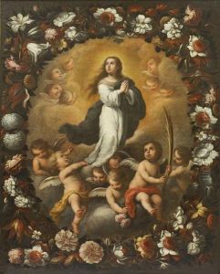 Inmaculada Nina Con Orla De Flores