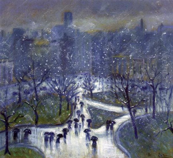 Winter, Union Square, New York - view 1