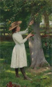 The Pick Of The Orchard (picking Apples) by Seymour Joseph Guy