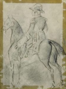 Officier A Cheval by Constantin Guys