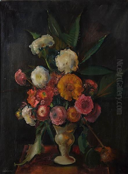 Kwiaty W Wazonie (kwiaty Na Zielonym Tle), Ok. 1929 -1930 - view 1