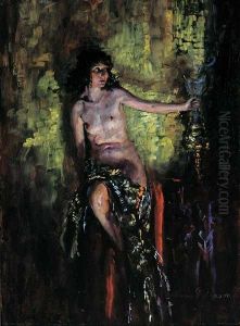 Woman In An Interior by Indiana Gyberson