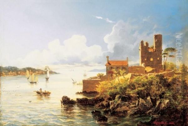 Romantic Beach Scene With Sailing Boats - view 1
