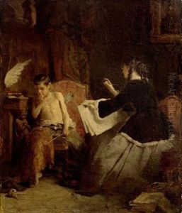 Eros And The Painter by Nicholaos Gysis