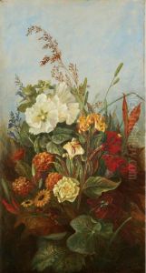 Still Life With Poppies And Zinnias