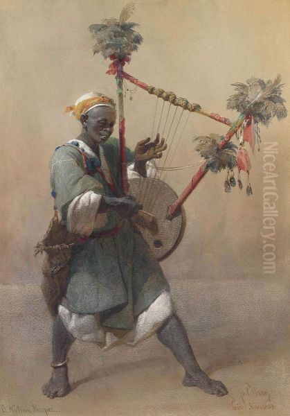 A Nubian Harper - view 1
