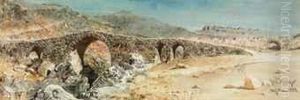 The Ancient Bridge At Smyrna, Turkey by Carl Haag