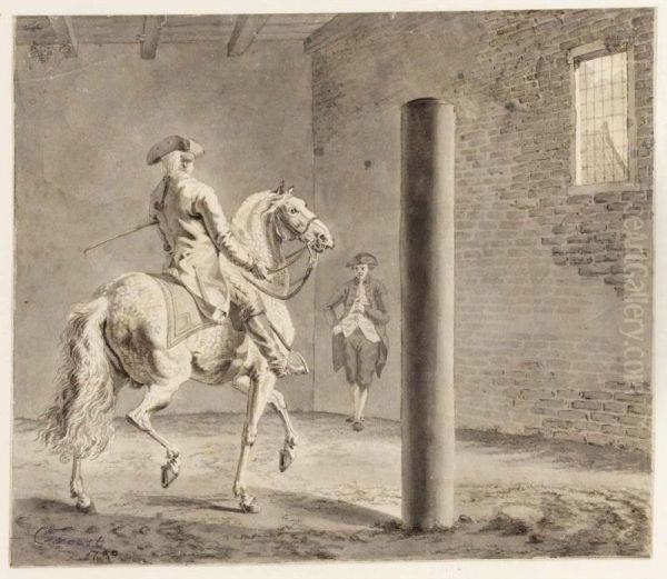 A Horserider In A Riding-school - view 1