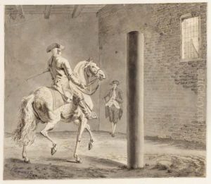 A Horserider In A Riding-school by Tethart Philip Christiaan Haag