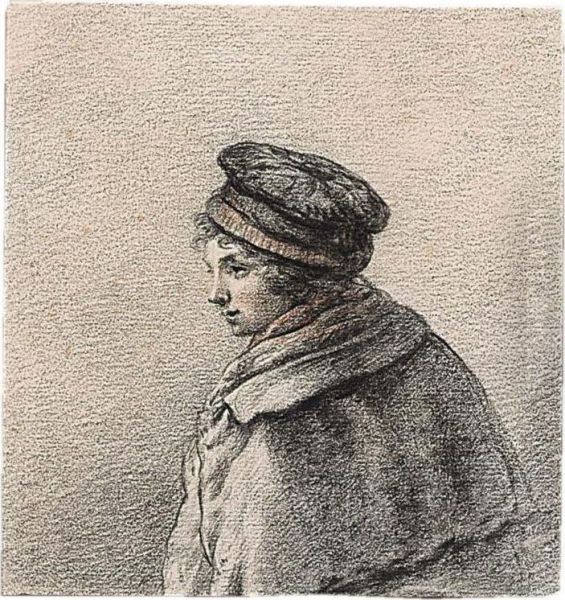 Half-length Study Of A Youth In A Hat And Coat - view 1
