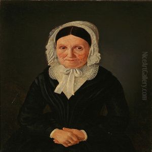Portrait Of An Elderly Woman In A Black Dress by Jean-Meno Haas