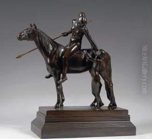 Femme A Cheval Et Fillette