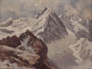 Alpengipfel Mit Dem Wiesbachhorn by Ludwig Haase