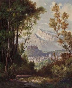 Blick Auf Hohen Salzburg by Ludwig Haase