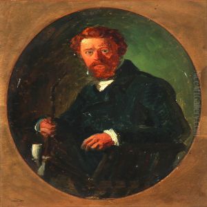 Portrait Of The Danish Artist Fritz Jurgensen by Nikolai Habbe