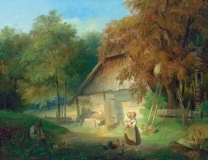 Bauernhofidylle by Sebastian Habenschaden