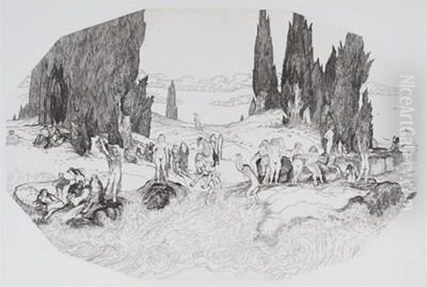 Maidens In A Landscape And Six Further Etchings - view 1