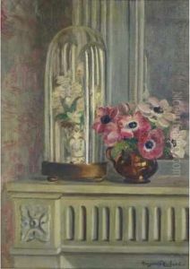 Scene D Interieur A La Cheminee by Marguerite Hachard