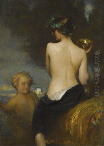 A Nude Bacchante With A Child Faun - view 1