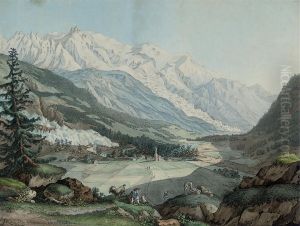 Vue De La Valee De Chamouny Pris Pres D'argentiere; And Vue De Nion Vue De La Valee De Chamouny Pris Pres D'argentiere; And Vue De Nion