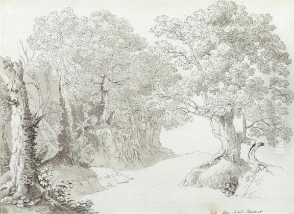 Landscape Study With Deciduous Trees. - view 1
