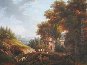 Paesaggio Con Armenti, Pastori E Casolare