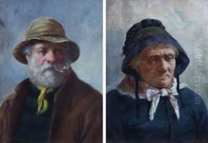 Portraits Of A Fisherman And His Wife by David W. Haddon