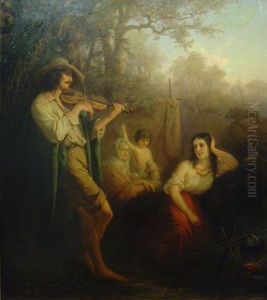 Zigeunerlager by Ernst Hader